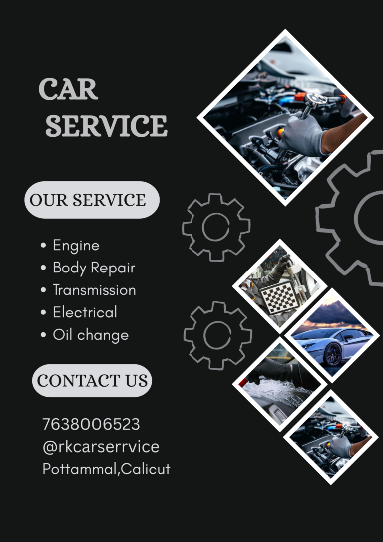 Black And Grey Modern Car Service Poster